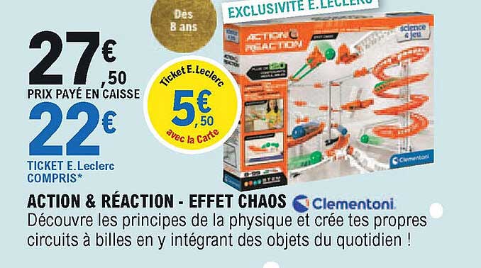 action & réaction - effet chaos clementoni