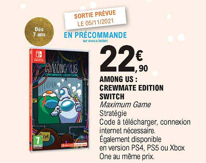 among us : crewmate édition switch