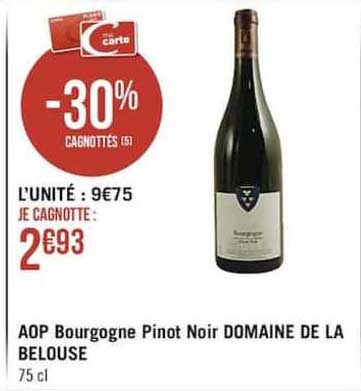 aop bourgogne pinot noir domaine de la belouse