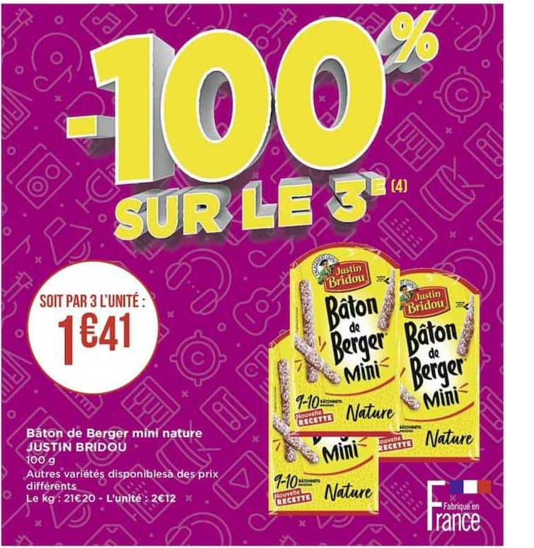 bâton de berger mini nature justin bridou