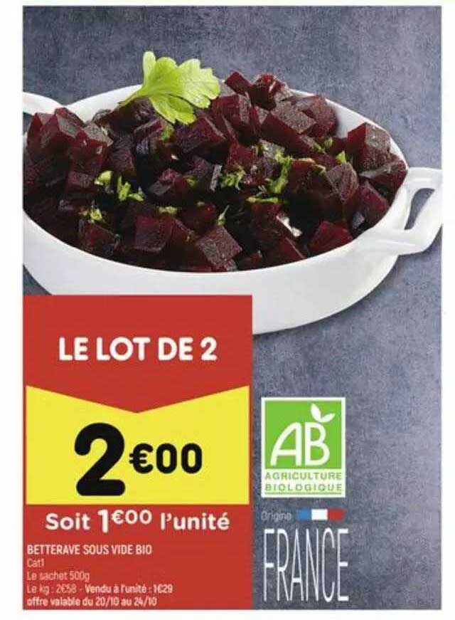 betterave sous vide bio