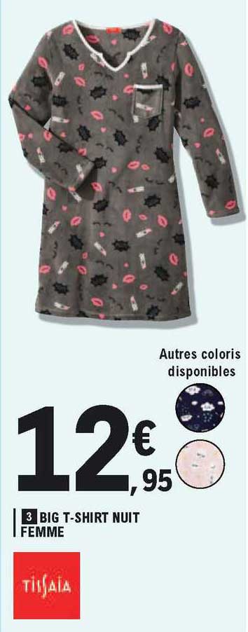 big t-shirt nuit femme tissaia