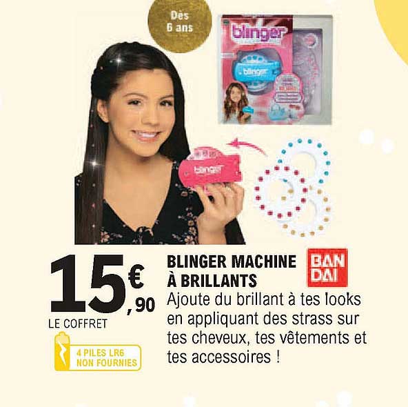 blinger machine à brillants ban dai