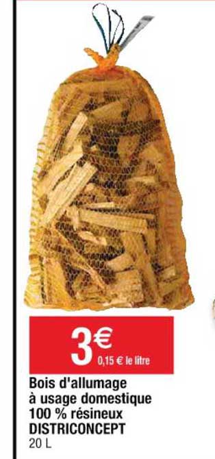 bois d'allumage à usage domestique 100% résineux districoncept