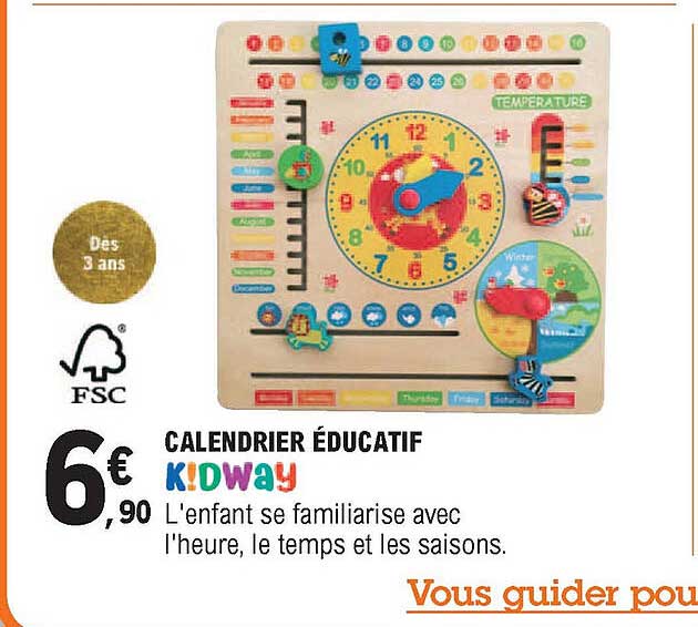 Calendrier éducatif K!dway