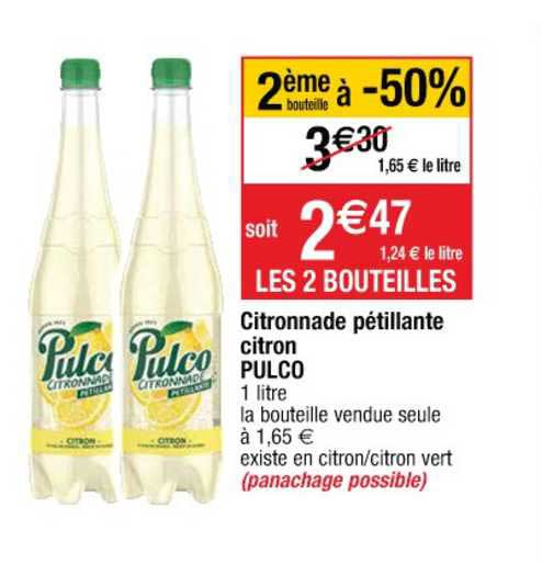 Citronnade Pétillante Citron Pulco