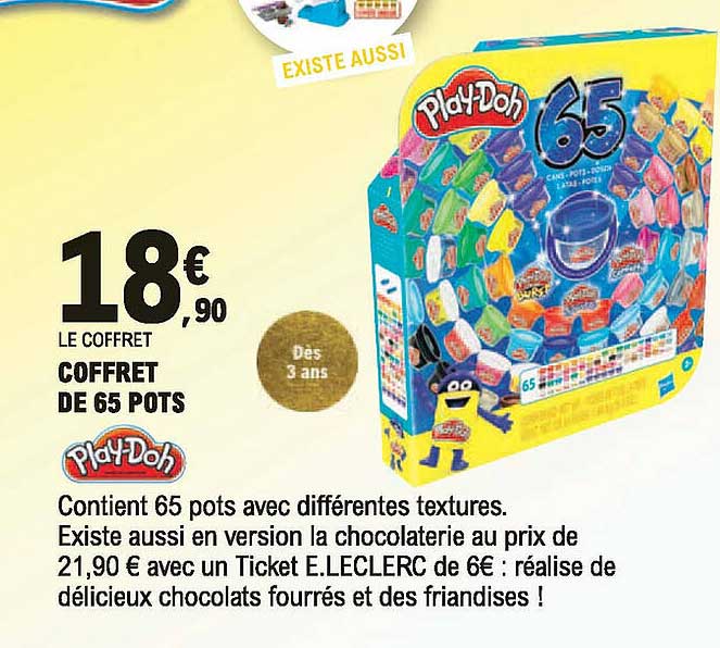 coffret de 65 pots play-doh