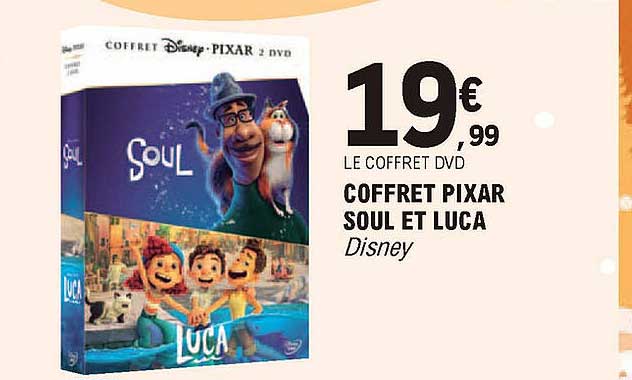 coffret pixar soul et luca disney