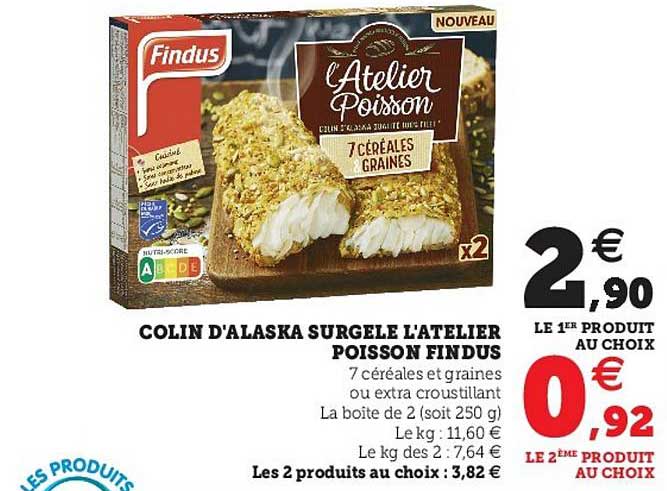 colin d'alaska surgelé l'atelier poisson findus