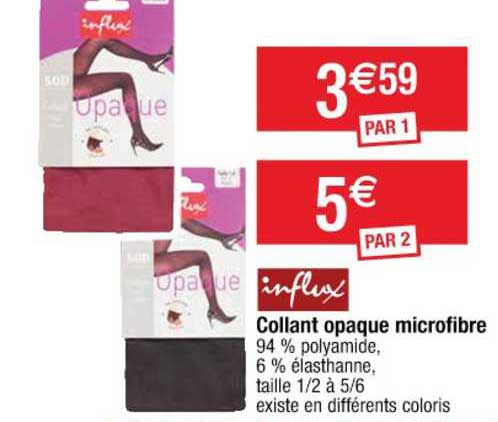 collant opaque microfibre influx