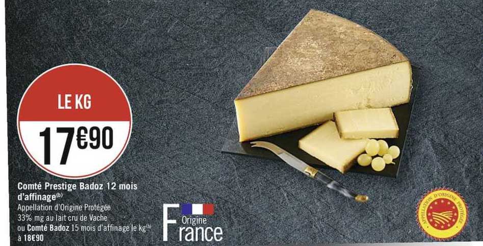 comté prestige badoz 12 mois d'affinage
