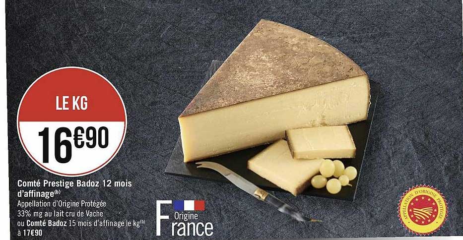 comté prestige badoz 12 mois d'affinage