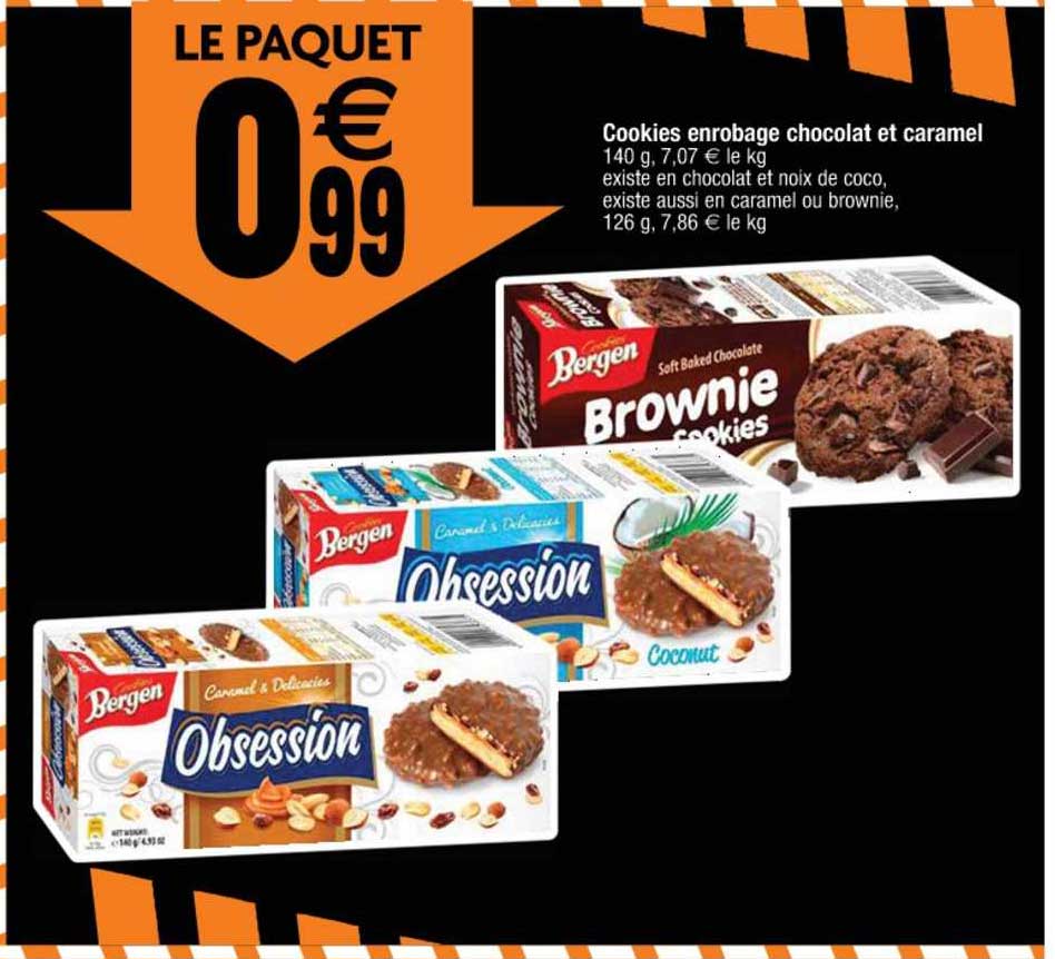 cookies enrobage chocolat et caramel