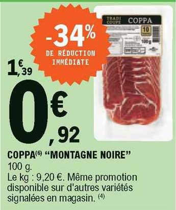 Coppa "montagne Noire" -34% De Réduction Immédiate