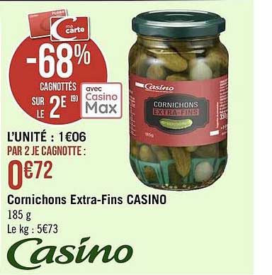 cornichons extra-fins casino