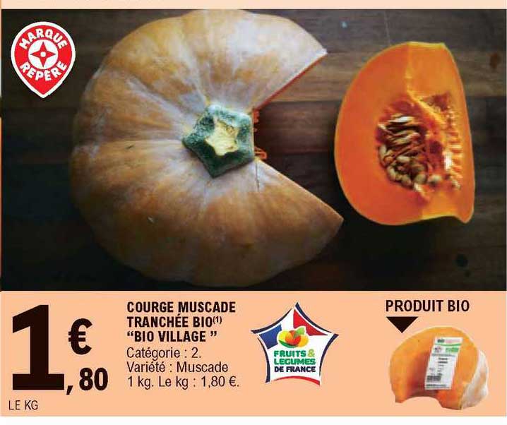 courge muscade tranchée bio "bio village"