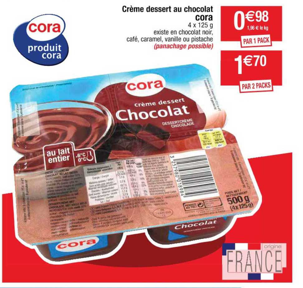 Crème Dessert Au Chocolat Cora