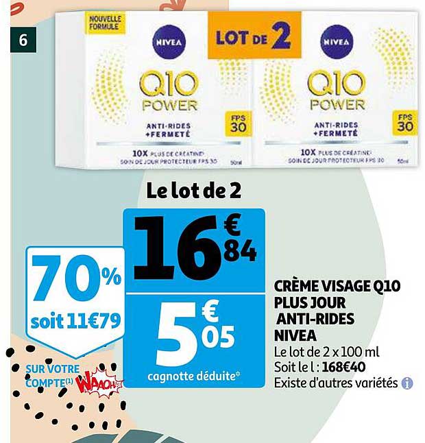crème visage q10 plus jour anti-rides nivea