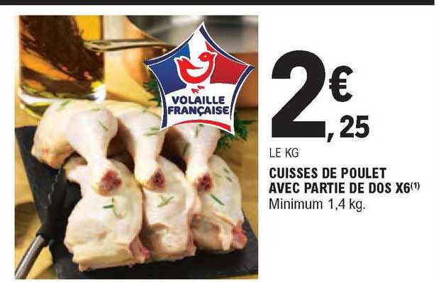 cuisses de poulet avec partie de dos x6