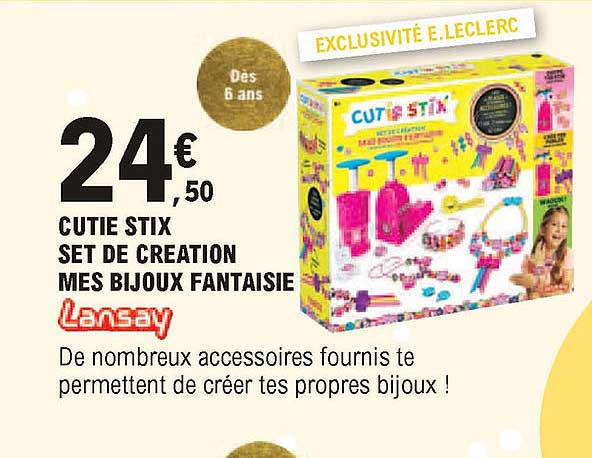 cutie stix set de creation mes bijoux fantaisie lansay