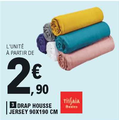 Drap Housse Jersey 90 X 190 Cm Tissaia Basics