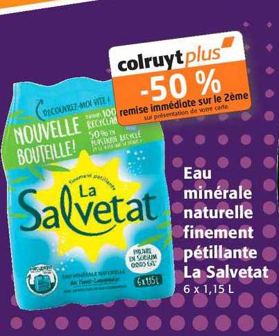 eau minérale naturelle finement pétillante le salvetat