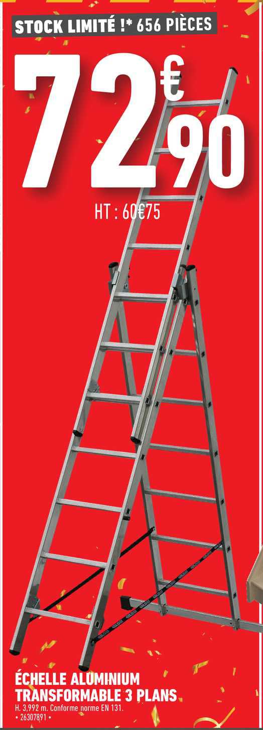 échelle Aluminium Transformable 3 Plans