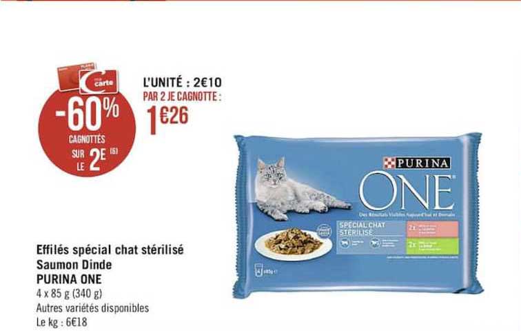 Effilés Spécial Chat Stérilisé Saumon Dinde Purina One