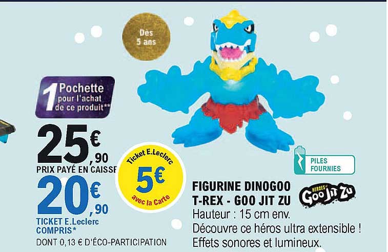 figurine dinogoo t-rex - goo jit zu