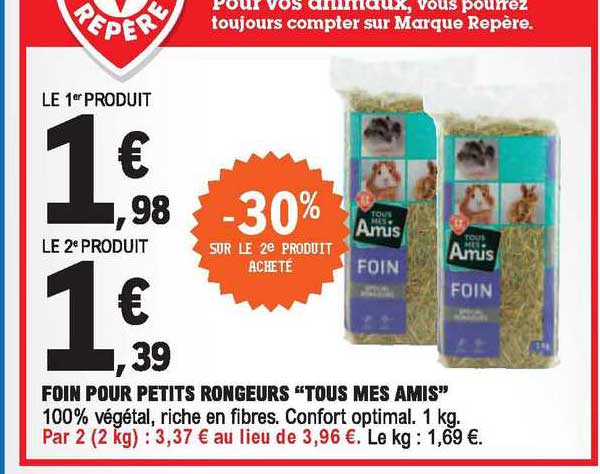 foin pour petits rongeurs "tous mes amis"