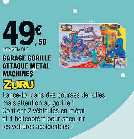 garage gorille attaque metal machines zuru