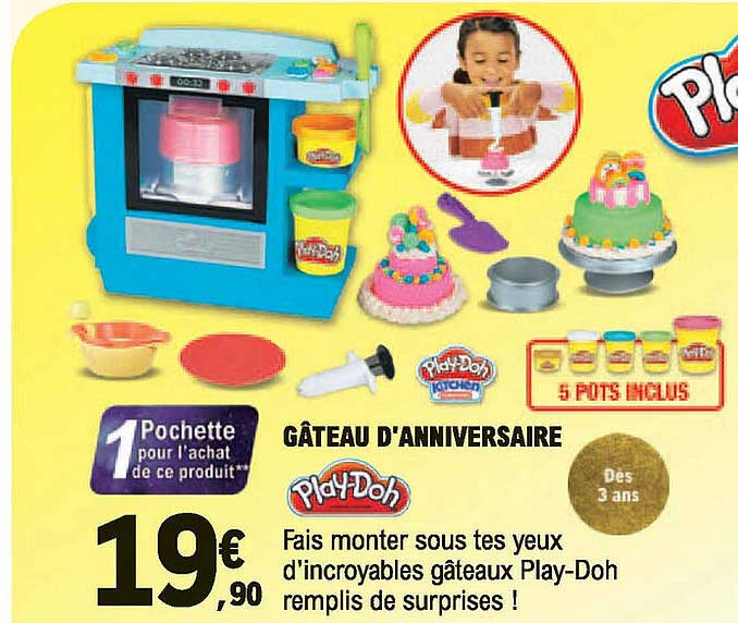 gâteau d'anniversaire play-doh