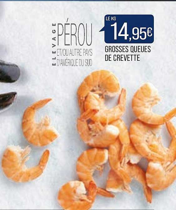 grosses queues de crevette