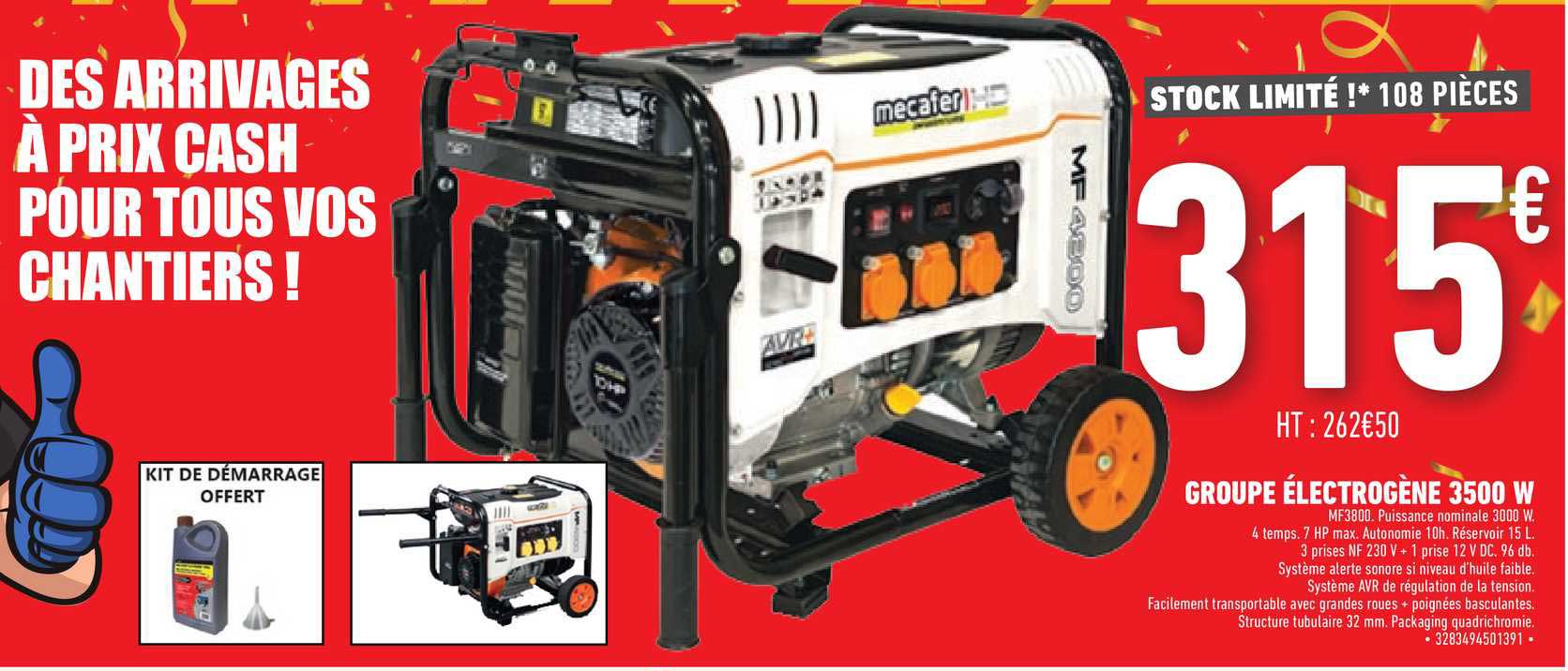 groupe électrogène 3500 w