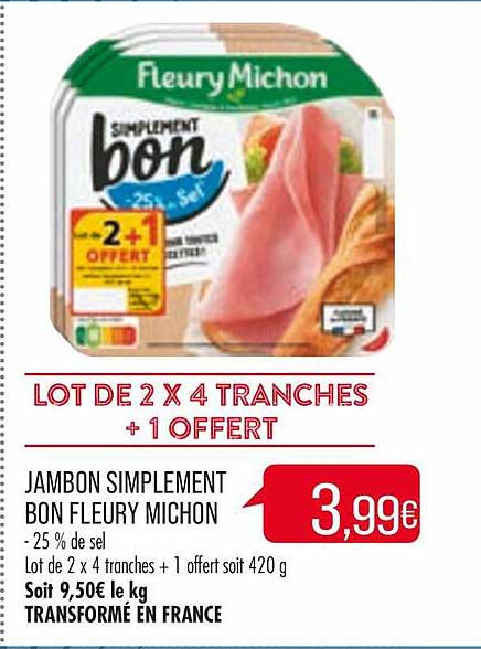 jambon simplement bon fleury michon