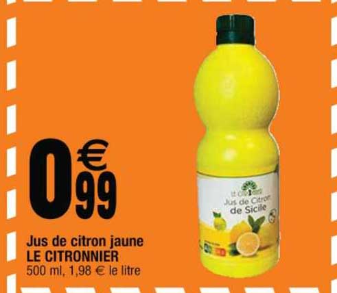 Jus De Citron Jaune Le Citronnier