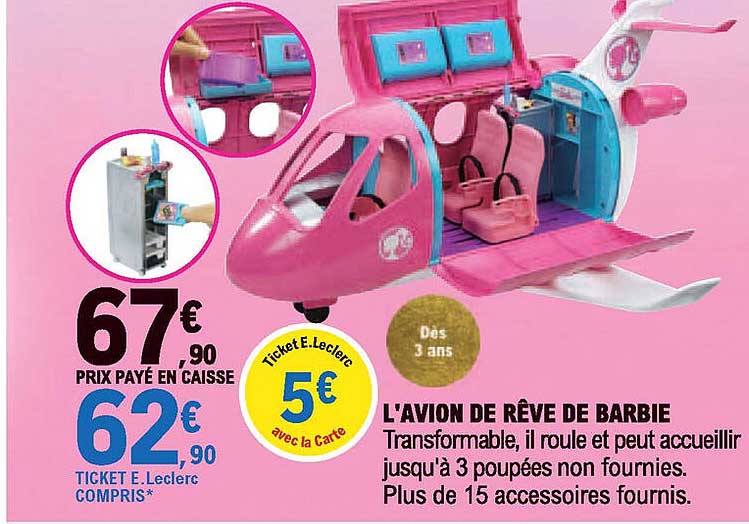 l'avion de rêve de barbie
