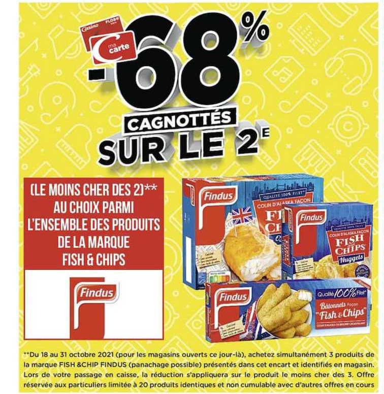 l'ensemble des produits de la marque fish & chips