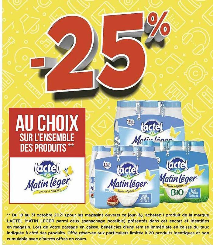 l'ensemble des produits lactel matin léger