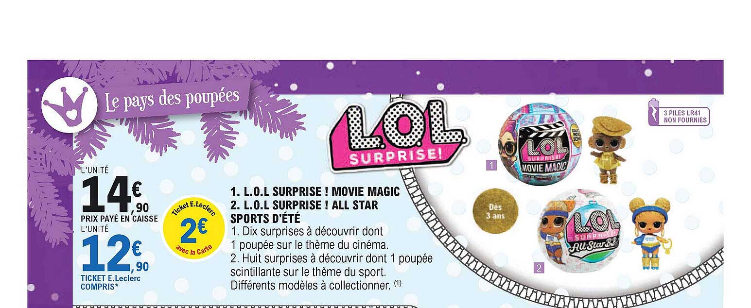 l.o.l. surprise ! movie magic, l.o.l. surprise ! all star sports d'été