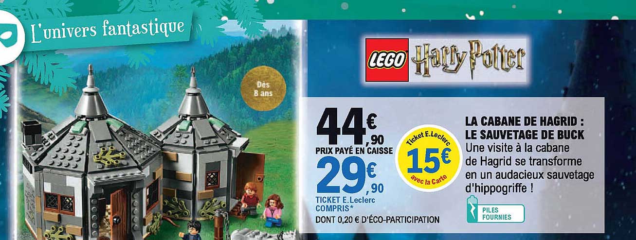 la cabane de hagrid : le sauvetage de buck lego harry potter