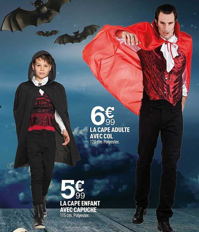 la cape adulte avec col