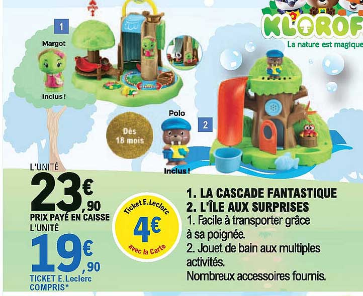 la cascade fantastique, l'île aux surprises