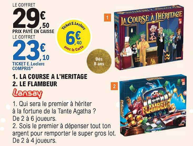 la course à l'héritage, le flambeur lansay