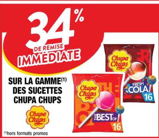 la gamme des sucettes chupa chips