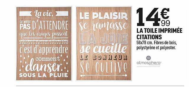 la toile imprimée citations