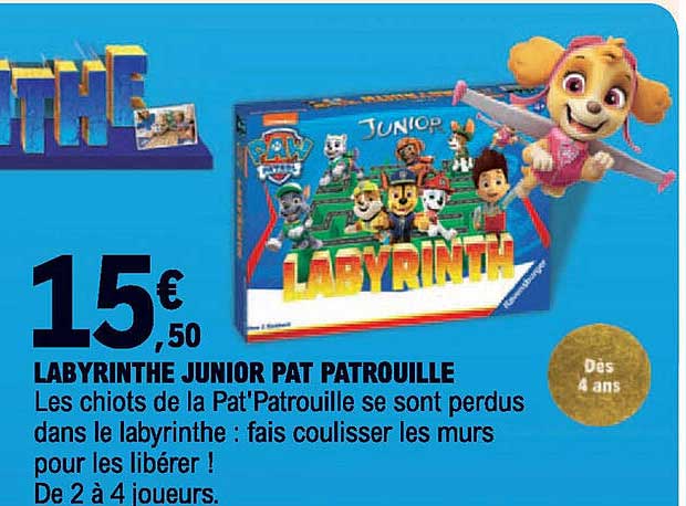 Labyrinthe Junior Pat Patrouille