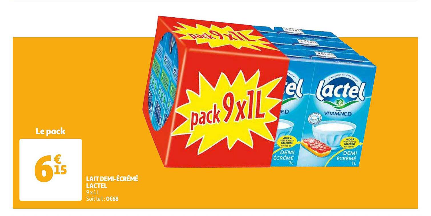 lait demi-écrémé lactel