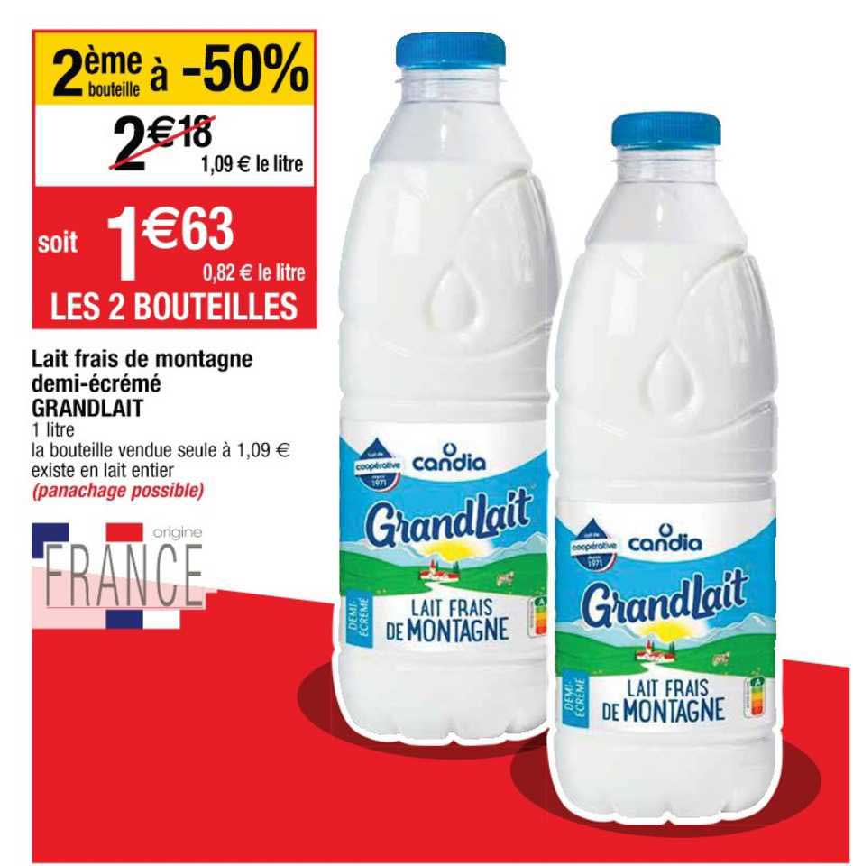 lait frais de montagne demi-écrémé grandlait
