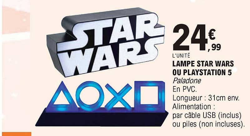 lampe star wars ou playstation 5 paladone